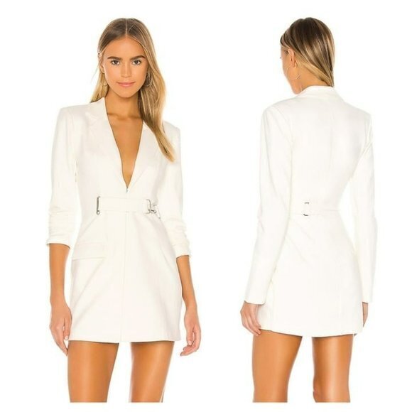 H:Ours Seville Blazer Dress - White